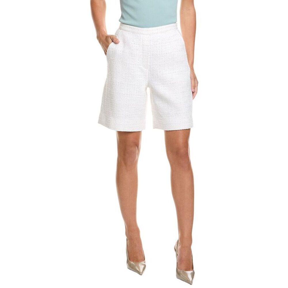 St. John Womens  Tweed Walk Short, White